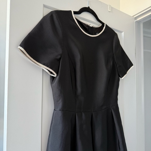 Pink Tartan classic black & white a-line midi dress - size 8 (Medium) - Picture 3 of 7